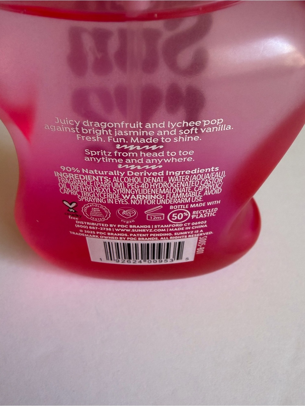 Sunryz Petal Splash Long Lasting Fragrance Body Mist 6oz Dragonfruit Vanilla - Picture 3 of 4